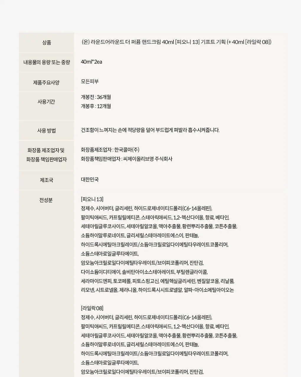 [더블기획] 라운드어라운드 더 퍼퓸 핸드크림 기프트 1+1기획 상세페이지 15